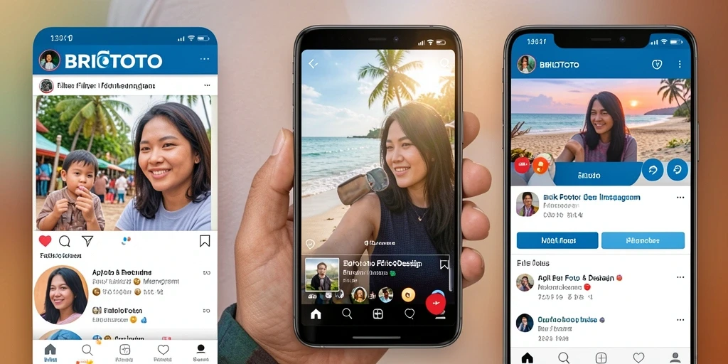 Antarmuka BRIOTOTO yang menawan dan fungsional untuk filter Instagram.
