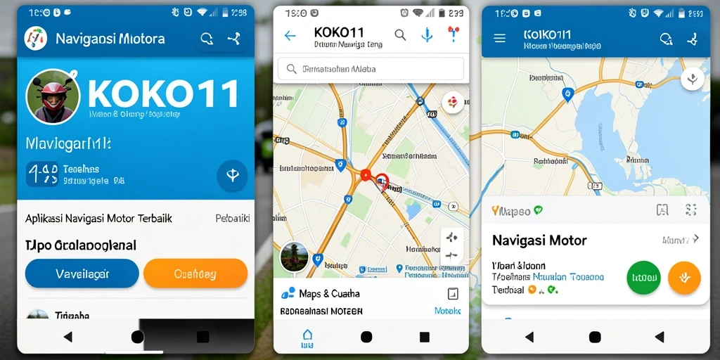 Antarmuka KOKO11 yang intuitif untuk navigasi motor.