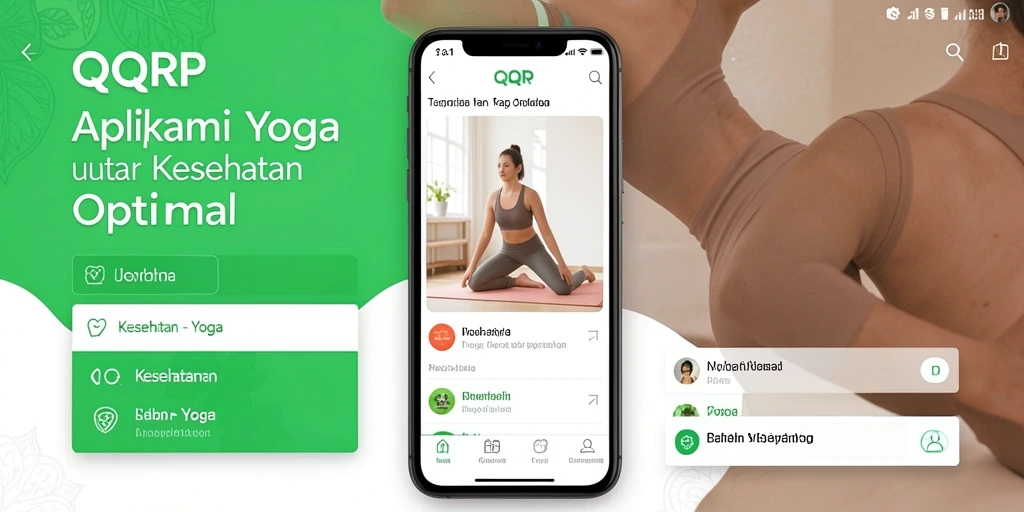 Tampilan antarmuka aplikasi QQRP dengan fungsi Yoga yang intuitif.