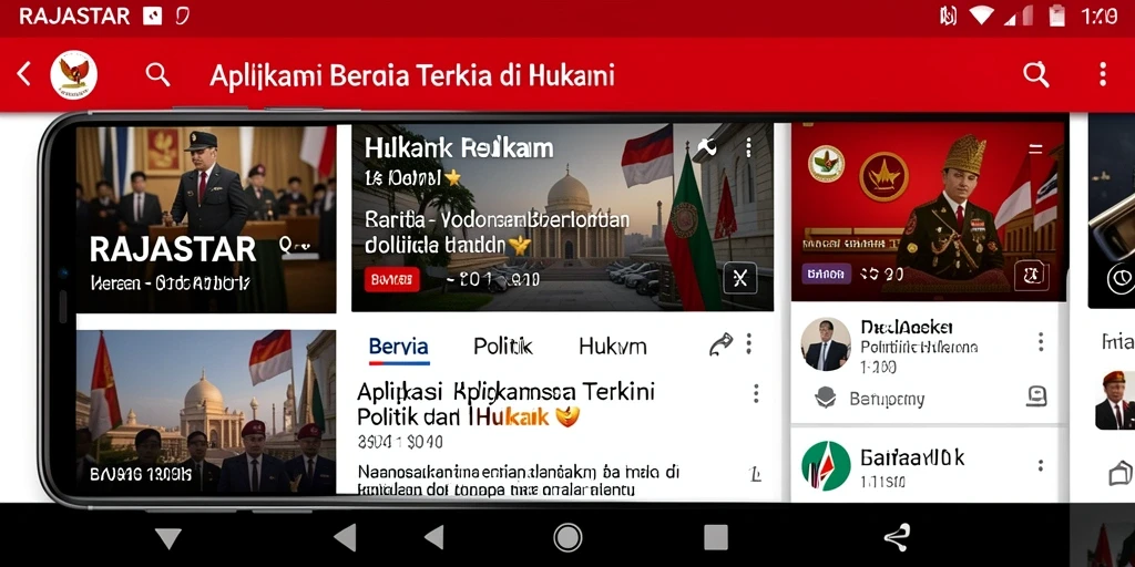 Tampilan antarmuka aplikasi RAJASTAR yang sederhana dan informatif.