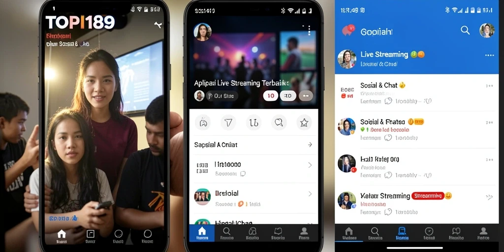 Tampilan antarmuka TOPI189 yang menarik untuk Live Streaming.