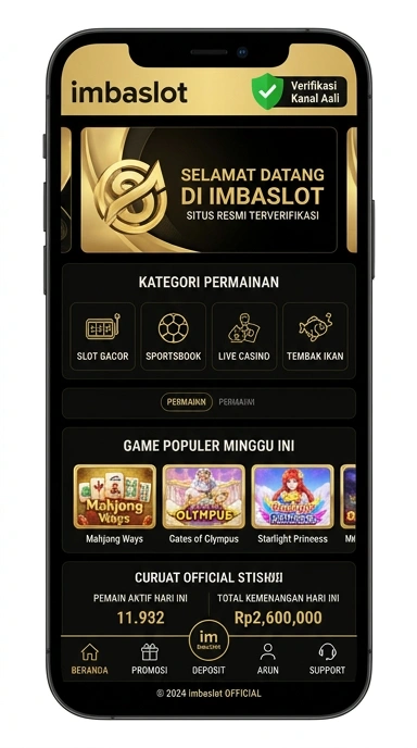 Tampilan kanal resmi imbaslot